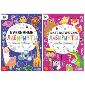 Набор книг «Математические и буквенные лабиринты»